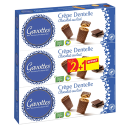 GAVOTTES Crêpes dentelle chocolat au lait 2 x 90 g