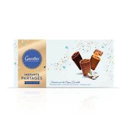GAVOTTES Sortido de crêpes dentelle com chocolate negro, coco e chocolate de leite 240 g