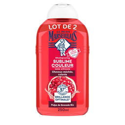 LE PETIT MARSEILLAIS Champú Infusión de Amapola y Granada Bio para Cabellos Teñidos o con Mechas 2x250ml