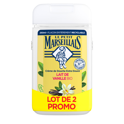 LE PETIT MARSEILLAIS Crema de ducha extra suave leche de vainilla bio 2x250ml