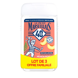 LE PETIT MARSEILLAIS Gel de Ducha Extra Suave Melocotón Blanco y Nectarina Bio 3x250ml
