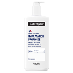 NEUTROGENA Lait corps hydratation profonde hypoallergénique peaux sèches et sensibles 400 ml