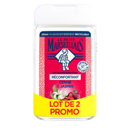 LE PETIT MARSEILLAIS Gel de ducha extra suave reconfortante cereza y jazmín 2x250ml