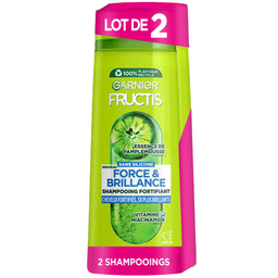 FRUCTIS Champú fortificante fuerza y brillo para cabello normal cansado 2x250ml