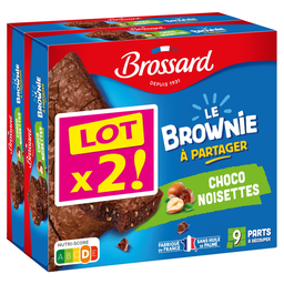 BROSSARD Brownie chocolate hazelnut x 2 boxes of 285 g