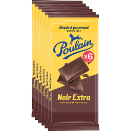 POULAIN Tablete de chocolate negro extra 6 tabletes de 100 g