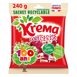 KREMA Caramelos sabor cereza sin gelatina 240 g
