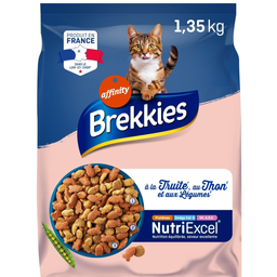 BREKKIES Croquettes pour Chat Adulte Poissons et Légumes Affinity 1,35 kg