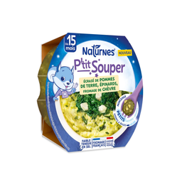 NATURNES Plato Bebé Puré de Patatas Espinacas Queso de Cabra 190 g