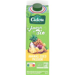 CIDOU Néctar bio ananás, coco e maracujá 8 x 1 L
