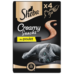 SHEBA Creamy Snacks Miminhos de Frango para Gato 4 x 12 g