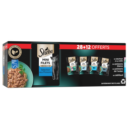 SHEBA Refeição para gatos seleção peixes em molho 40x85g