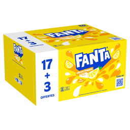 FANTA Soda Limão Sparkling Reduzido em Açúcar 20 x 33 cl