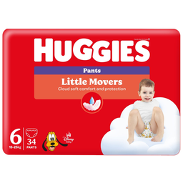 HUGGIES Little Movers Culottes Taille 6 (15-25 kg) 34 couches-culottes