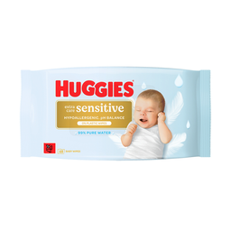 HUGGIES Lingettes Bébé Extra Care Sensitive 48 Lingettes
