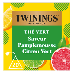 TWININGS Green Tea Grapefruit Lime 20 bags 32g