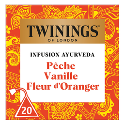 TWININGS Ayurveda Infusion Peach Vanilla Orange Blossom 20 tea bags