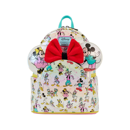 LOUNGEFLY Disney Set Sac À Dos Et Serre-Tête Mickey & Friends 100Th Anniversary Aop