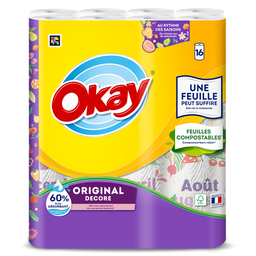 OKAY Papel de Cozinha Decorado 16 rolos
