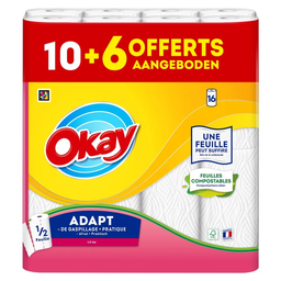 OKAY Papel de Cozinha Adapt 16 rolos