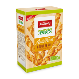 KAMBLY Gruyère A.O.P Organic Twisted Cheese Twists 100 g
