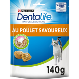 DENTALIFE Petiscos para gato frango higiene dentária 140 g