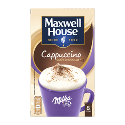 MAXWELL HOUSE Café soluble MAXWELL HOUSE cappuccino goût chocolat MILKA - 154g