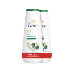 VENDOME DOVE Crème de douche soin hydratant aloe 2 flacons de 400 ml