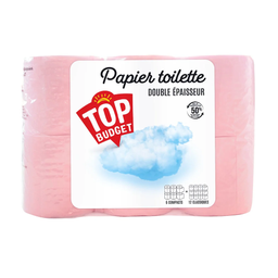 TOP BUDGET Papel higiénico compacto folha dupla 6 rolos
