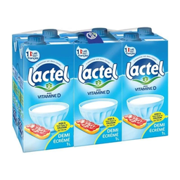LACTEL Leite meio-gordo 1 L