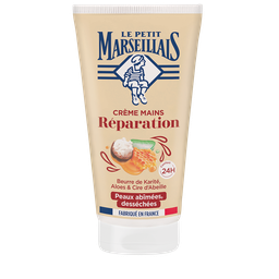 Le Petit Marseillais Crème Mains Réparation Beurre De Karité Aloes Et Cire D'Abeille Peaux Abîmées Desséchées 75Ml