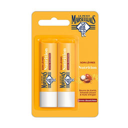Le Petit Marseillais Baume À Lèvres Soin Hydratant Nutrition Karité Amande Et Argan Lèvres Desséchées 2 Sticks 2X4,9G