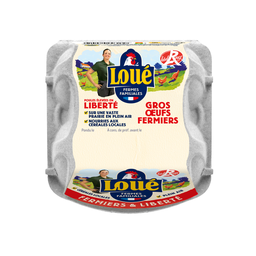 LOUE Ovos grandes de quinta Label Rouge X4