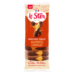 LE STER Madeleines longues Marbrées chocolat LE STER