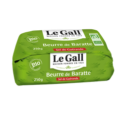 LE GALL Beurre de Baratte BIO au sel de Guérande LE GALL 250g