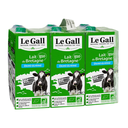 LE GALL Lait demi écrémé bio 6x1l