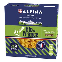 ALPINA SAVOIE Pâtes bio les Tournettes blé complet 500 g