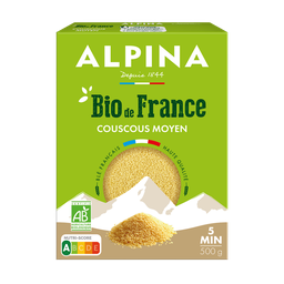 ALPINA SAVOIE Couscous grains moyen bio sans résidu de pesticides 500g