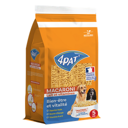 4PAT Pre-cooked macaroni with milk and vitamins for dogs 5 kg