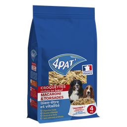 4PAT Macaroni and Beef-Rich Dog Kibble 4 kg