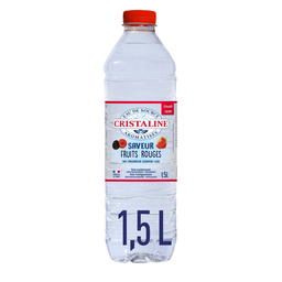 CRISTALINE Eau de source aromatisée fruits rouges 1,5 L