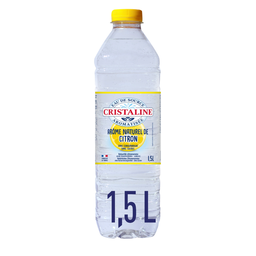 CRISTALINE Eau de source aromatisée au citron 1,5 L