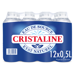 CRISTALINE Eau de source plate 12 x 50 cl