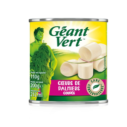 GEANT VERT cœurs de palmiers coupés: la boîte net égoutté 110g