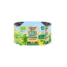 GEANT VERT Maïs Doux Extra Croquant Sans Résidu De Pesticides Bio GEANT VERT