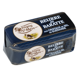 ISIGNY STE MERE Beurre de baratte aux cristaux de sel de Guérande 80%MG 250g