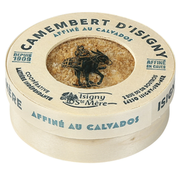 ISIGNY STE MERE Camembert de leite microfiltrado afinado com Calvados 250 g