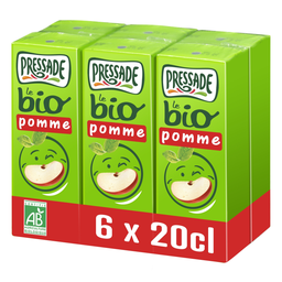 PRESSADE Nectar pomme bio briquettes 6x20 cl