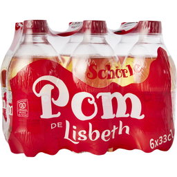 LISBETH Boisson gazeuse à l'eau de source pomme et poire POM'DE 6 x 33 cl