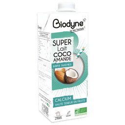 BIODYNE Super leite de coco sem açúcares & superalimentos bio 1 L